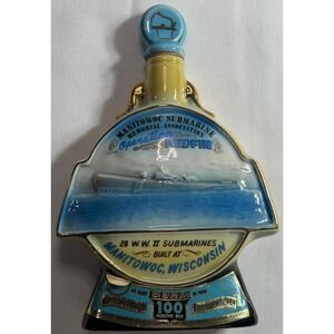 Jim Beam 1970 Operation Redfin Manitowoc Submarine Memorial Decanter Regal China